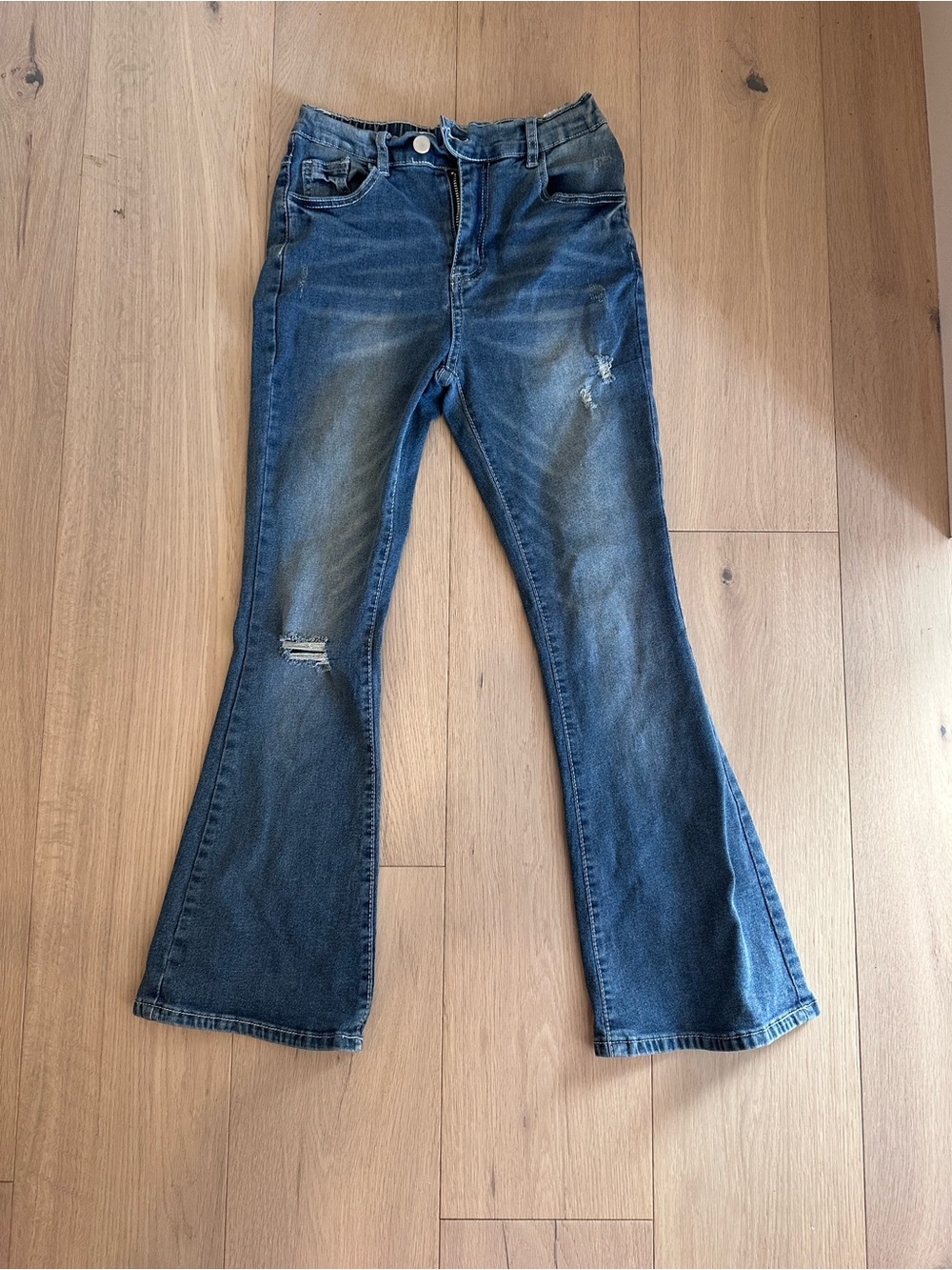 Kid’s size 13 Mid-Rise Dark Blue Flare Jeans
